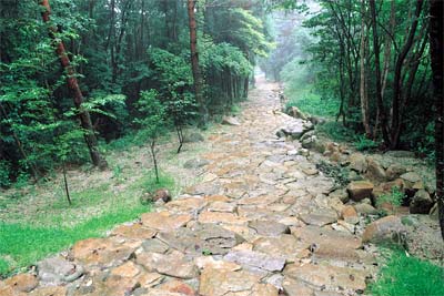 歴史の町　中仙道琵琶峠石畳